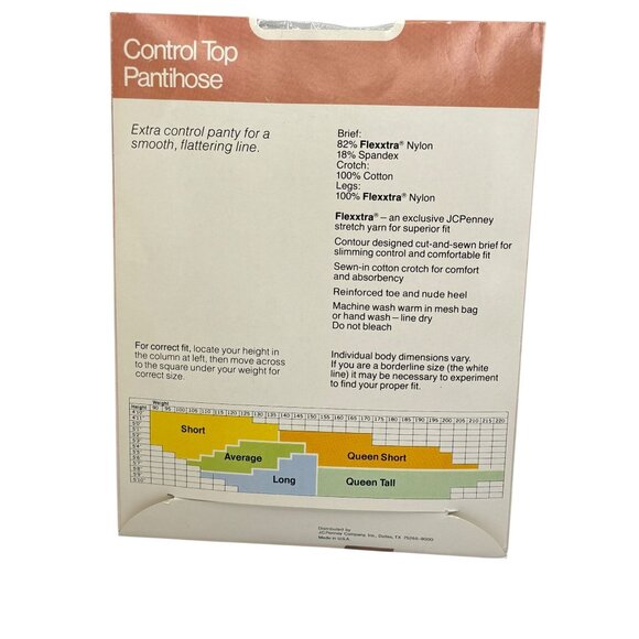 JCPenney Control Top Super Shaper Pantyhose Nude Heel Reinforced Toe - Picture 4 of 5